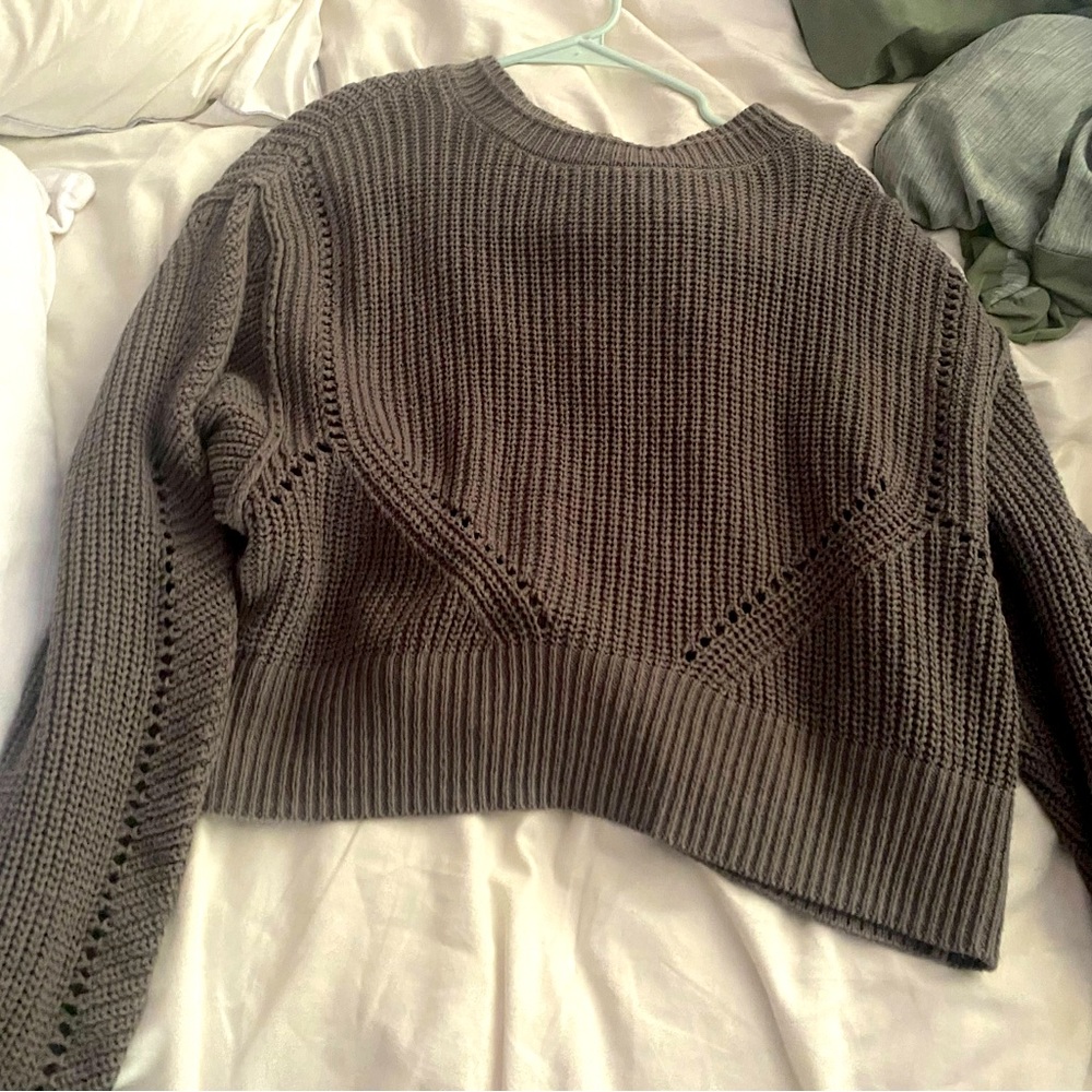 Grey Detailed Sweater